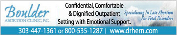 Boulder Abortion Clinic - Dr. Warren Hern specializing in late abortion for fetal disorders.